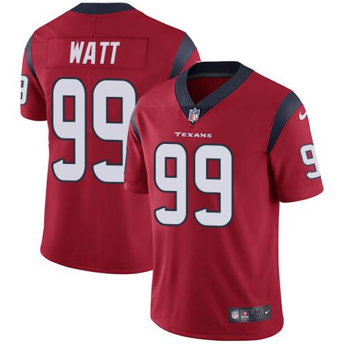 Nike Texans #99 J.J. Watt Red Alternate Youth Stitched NFL Vapor Untouchable Limited Jersey